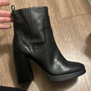 Zara Black Heeled Boots